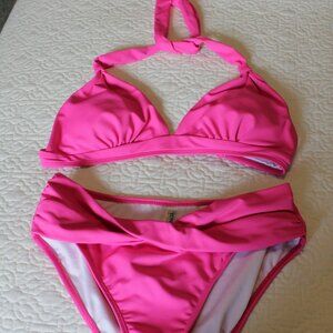 Yonique Women Two Piece Bathing Suits Push Up Bikini Set Halter Swimsuit Vintage